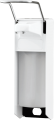 Armhebelspender fr alkoholische Lsungen/ Gele/Seifenspender langer Hebel Aluminium wei 1 Liter