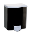 Seifen-Spender fr Aufputzmontage 1,2 L  aus Kunststoff Farbe: schwarz/grau.